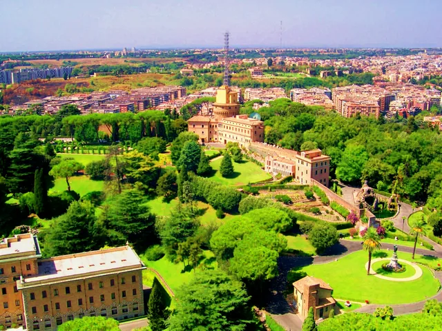 A view across the Vatican Gardens