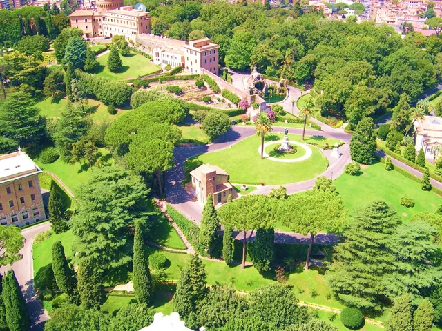 Trees and formal planting in the Vatican Gardens